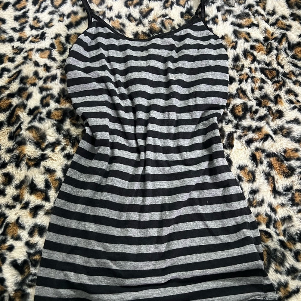 Signature Black and Gray Striped Camisole